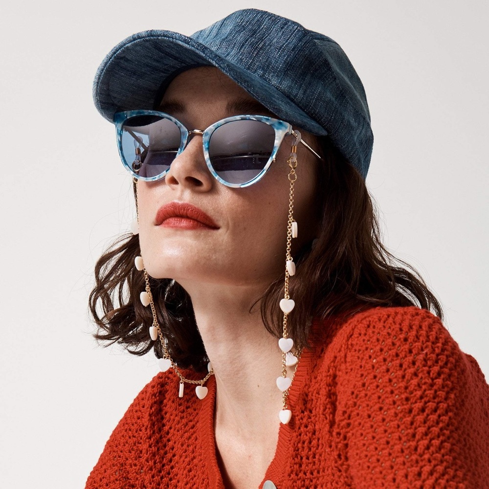 Lele Sadoughi Denim Baseball Hat NWOT